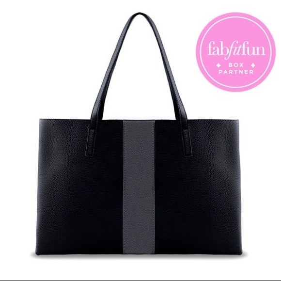 Vince Camuto Luck Tote black / gray vegan leather - Picture 4 of 5